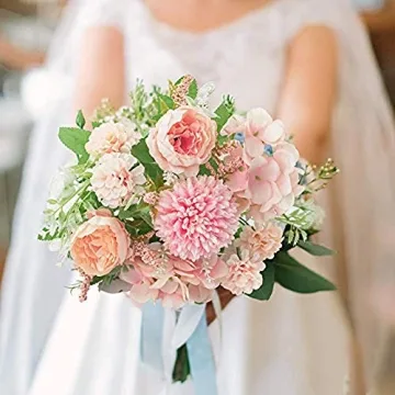 6 Pack Artificial Flowers for Home Office Wedding Decor