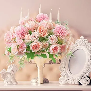 6 Pack Artificial Flowers for Home Office Wedding Decor