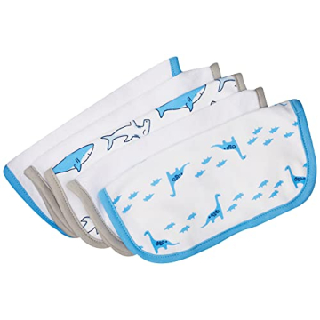 Simple Joys by Carter's Baby 8-Piece Towel and Washcloth Set, Shark/Dinasaur, One Size