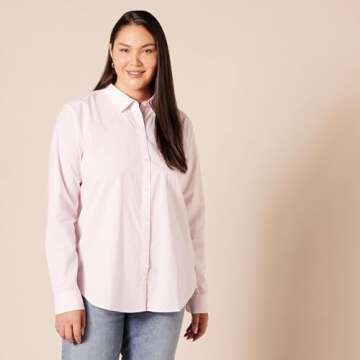 Stylish and Comfortable Women's Pink Stripe Poplin Shirt