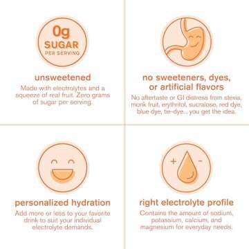 Skratch Labs Unsweetened Electrolyte Powder - Everyday Hydration - Sport Drink Mix - Sugar Free - Electrolytes Booster- Tangerine + Orange - 30 Servings - Keto, Paleo, Vegan, Non-GMO