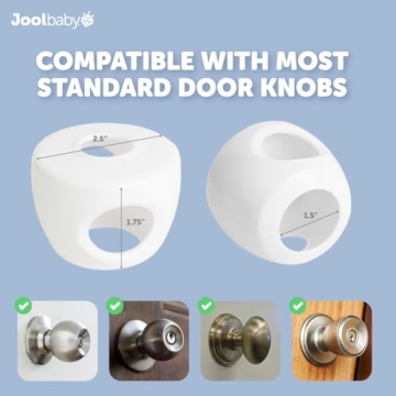 Jool Baby Door Knob Covers - Easy Install Safety Solution