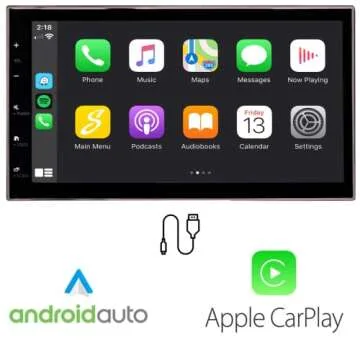 PAC Chevrolet Camaro 2010-2015 RPK5-GM4101 Integrated Radio Replacement Kit with 6.8” Touchscreen Double Din Radio, Steering Wheel Controls, Apple CarPlay, Android Auto, Bluetooth