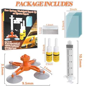 Windshield Repair Kit for Quick Chip Fixes in Minutes