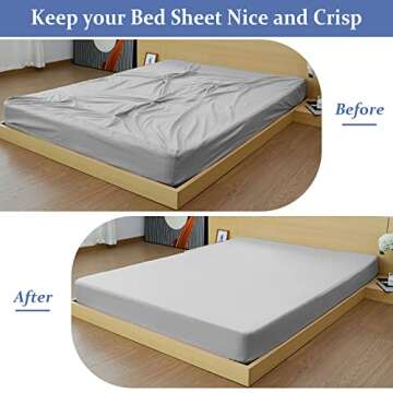 Bed Sheet Holder Straps, 4+2 PCS, Triangle Adjustable Elastic Fitted Sheet Clips, 3 Way Sheets Corner Straps Grippers Fasteners Suspenders Heavy Duty for Bedding Sheets, Mattress Covers, Sofa Cushion