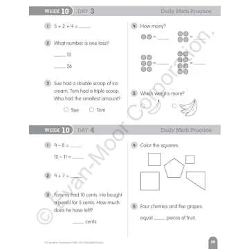 Evan-Moor Daily Math Practice, Grade 1