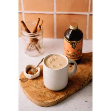 Portland Syrups Pumpkin Spice Syrup - Organic Pumpkin & Ginger Coffee Syrup for Lattes, Mocktails, &...