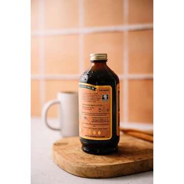 Portland Syrups Pumpkin Spice Syrup - Organic Pumpkin & Ginger Coffee Syrup for Lattes, Mocktails, & Baking - Rich Flavor - Organic Cane Sugar - Natural Ingredients - 12 oz Bottle, 12 Servings