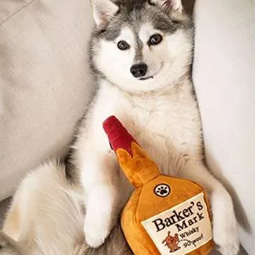 Huxley & Kent Funny Dog Toy - Durable Plush with Squeaker