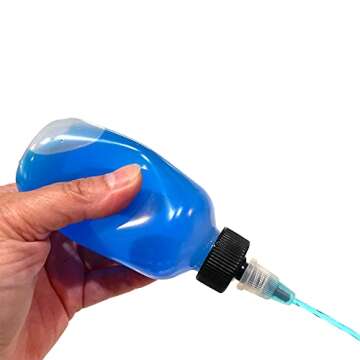 510 Central Twist Top Squeeze Bottles (4oz, 12 Pack) Boston Round with Dispensing Caps - LDPE Plastic - Made in USA