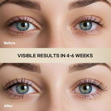 Eyelash Growth Serum: Lash Enhancer for Thicker, Longer, Fuller Lashes with Natural Volume, Strength...