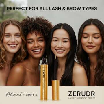 Eyelash Growth Serum: Lash Enhancer for Thicker, Longer, Fuller Lashes with Natural Volume, Strength & Nourishment – Advanced Formula (3mL)