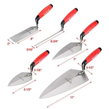 Goldblatt 12PC Masonry Hand Tool Set Organized in Tool Bag - Philadelphia/Pointing/Margin/Tuck Point...