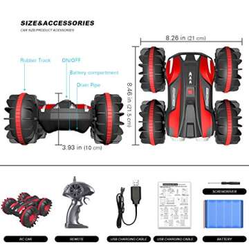 Amphibious Remote Control Car for Kids Outdoor Fun