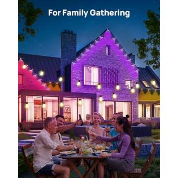 ASAHOM Permanent Outdoor Lights, 100ft Smart RGB Outdoor Lights Alexa with 70 Preset Scenes, IP67 Wa...