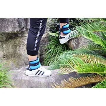 Fitvids Fully Adjustable Ankle Wrist Arm Leg Weights, 3 lbs each (6-lb pair), Gray