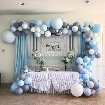 Ponamfo White Balloon Arch Kit - 100Pcs 18"+12"+5" Pastel White Balloons Different Size as Birthday Balloons Gender Reveal Balloons Baby Shower Balloons Wedding Anniversary Bridal Shower Party