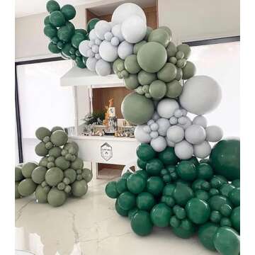 Ponamfo White Balloon Arch Kit - 100Pcs 18"+12"+5" Pastel White Balloons Different Size as Birthday Balloons Gender Reveal Balloons Baby Shower Balloons Wedding Anniversary Bridal Shower Party