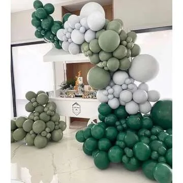 Ponamfo White Balloon Arch Kit - 100Pcs 18"+12"+5" Pastel White Balloons Different Size as Birthday Balloons Gender Reveal Balloons Baby Shower Balloons Wedding Anniversary Bridal Shower Party