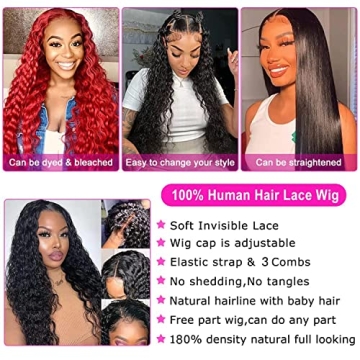 Gaozhao 30 Inch 13x6 Lace Front Wig - Deep Wave Style