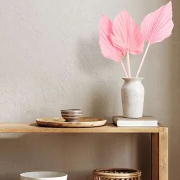 Chenkaiyang 6 Pcs Boho Pink Dried Palm Spears for Decor