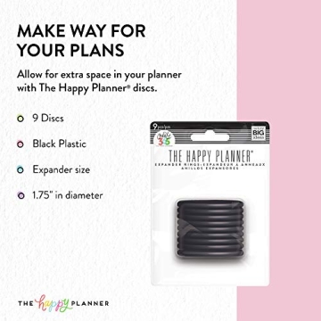 Black Expander Discs for Happy Planner - Boost Space