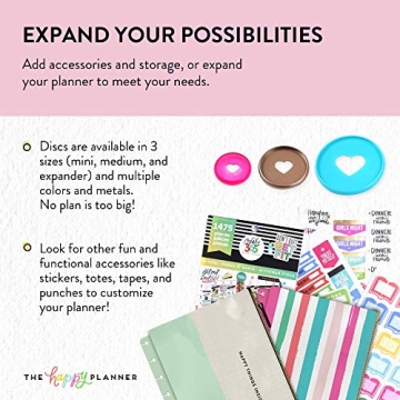 Black Expander Discs for Happy Planner - Boost Space