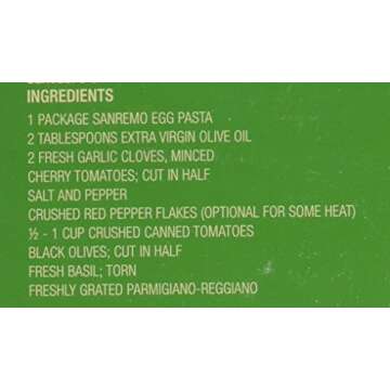 Compagnia Sanremo San Remo Italian Egg Pappardelle Pasta - Non-Gmo, Free Range Egg Traditional Pappardelle - 10 Oz (Pack Of 1) - Product Of Italy