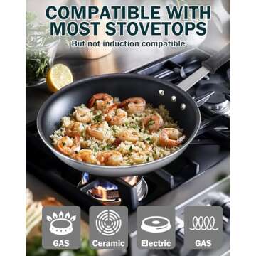 Cooks Standard Nonstick Frying Pan 10-Inch, Heavy Duty Skillet Pan, Professional Aluminum Omelette Pan,Metalic