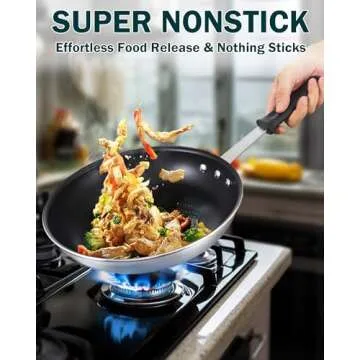 Cooks Standard Nonstick Frying Pan 10-Inch, Heavy Duty Skillet Pan, Professional Aluminum Omelette Pan,Metalic