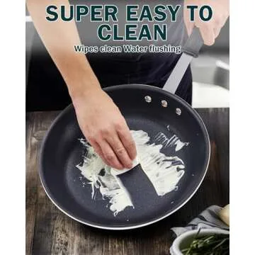 Cooks Standard Nonstick Frying Pan 10-Inch, Heavy Duty Skillet Pan, Professional Aluminum Omelette Pan,Metalic