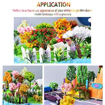 hatisan 37pcs Mixed Model Trees 1.45-5.5 inch (3.7-14 cm), Ho Scale Trees Diorama Supplies, Model Train Scenery, Fake Trees for Projects, DIY Scenery Landscape Woodland Scenery - Multiple Type