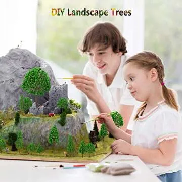 hatisan 37pcs Mixed Model Trees 1.45-5.5 inch (3.7-14 cm), Ho Scale Trees Diorama Supplies, Model Train Scenery, Fake Trees for Projects, DIY Scenery Landscape Woodland Scenery - Multiple Type