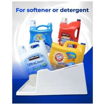 TidyFriend Laundry Detergent Holder Stand Organizer with Drip Tray, Laundry Detergent Stand with Non...