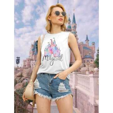 LUKYCILD Magic Castle Tank Top for Summer Adventures