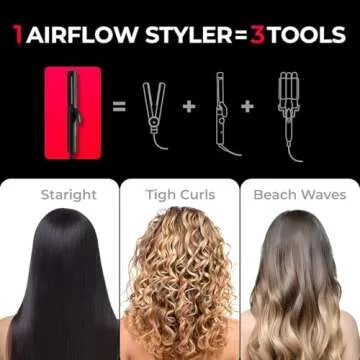 TYMO Airflow 2.0 Straightener & Curler for Effortless Hair Styling
