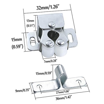 Durable Double Roller Cabinet Latches for Secure Doors