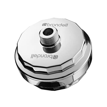 Brondell VivaSpring Compact Shower Filter, Polished Chrome – High Output, 100% High-Purity KDF Fil...