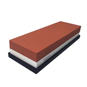 Mose Cafolo Premium Sharpening Stones Double Sided Grit 3000/8000 Whetstone - Kitchen Knife Sharpener Waterstone with Non-Slip Base