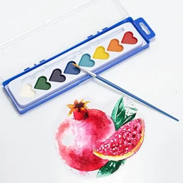 24 Pack Heart-Shaped Watercolor Paint Set for Kids