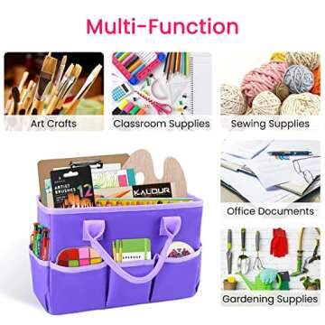 Godery Desktop Tote and Stock Organize, Teacher Helper Tote Bag Organization for Arts, Books, Statio...