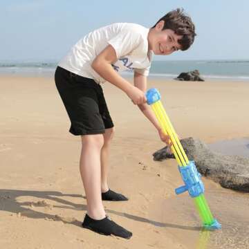 QPT Water Shoes Fast Dry Beach Swim Aqua Socks for Kids