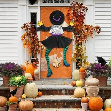 Crashing Witch 63" Large Halloween Decoration for Outdoors