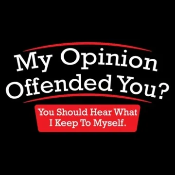 Funny Sarcastic My Opinion Offended You T-Shirt XL Black