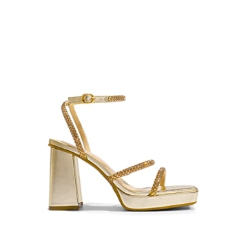 DREAM PAIRS Strappy Platform Heels for Party Elegance