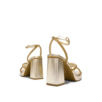 DREAM PAIRS Strappy Platform Heels for Party Elegance