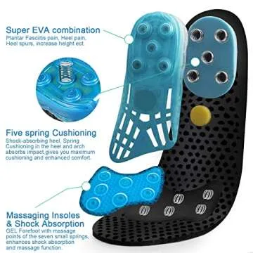 MARRDO Cloud Soles for Men Women, Silica Gel Sport Shoe Insole, Spring Cushioning Shock Absorption S...