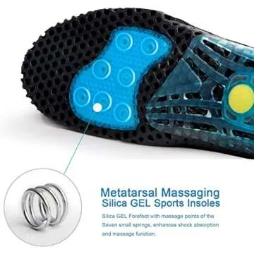 MARRDO Cloud Soles for Men Women, Silica Gel Sport Shoe Insole, Spring Cushioning Shock Absorption Shoe Insert,Forefoot Enhances Massaging Insoles,Plantar Fasciitis Sports Insoles (Large 10.5-12)