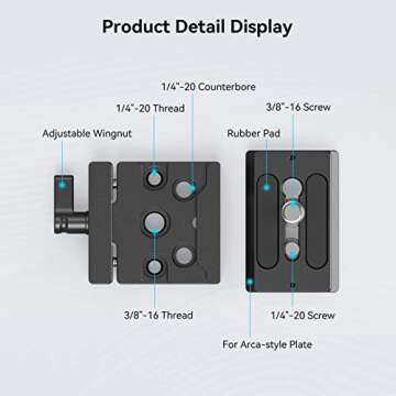 SMALLRIG Quick Release Clamp for DSLR and Mirrorless Cameras