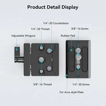 SMALLRIG Quick Release Clamp for DSLR and Mirrorless Cameras